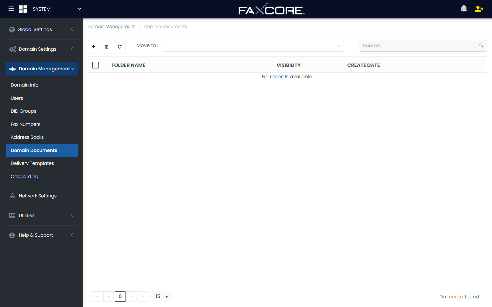 Shared Domain Documents & Folders