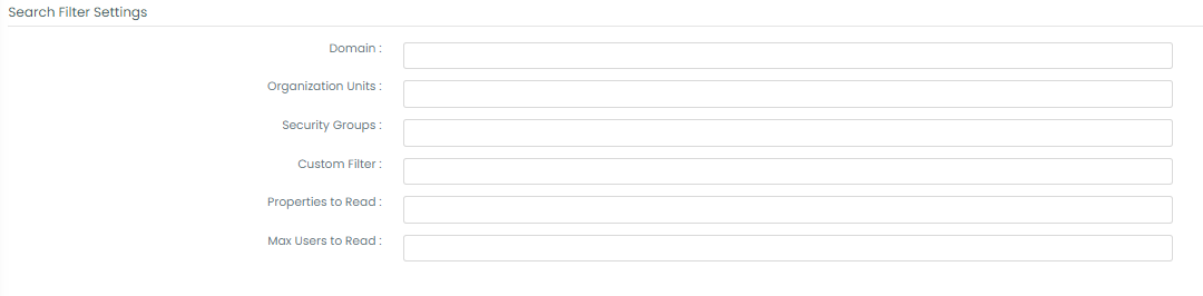 Search Filter Configuration