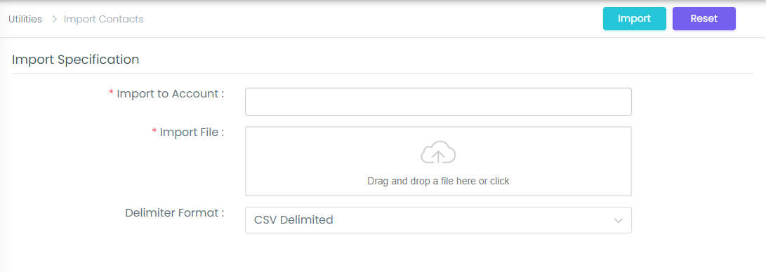 Import Contacts View